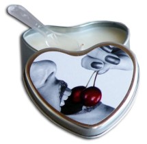 Earthly Body 4-in-1 Edible Heart Candle-Cherry 4oz